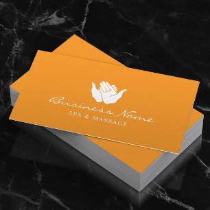 Cartão De Visita Terapia de Massagem Bem-estar Energia Planta SPA