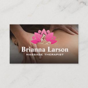 Cartão De Visita Terapia de Massagem Logotipo Spa