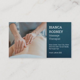 Cartão De Visita Terapia de Massagem Saúde e bem-estar