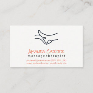 Cartão De Visita Terapia de Massagem  Terapêutica Física
