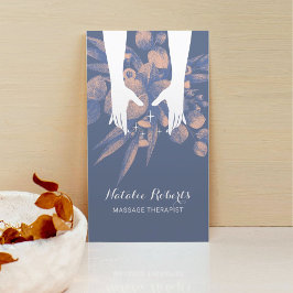 Cartão De Visita Terapia de Massagem Terapia Mãos Vermelhos Cor-de-