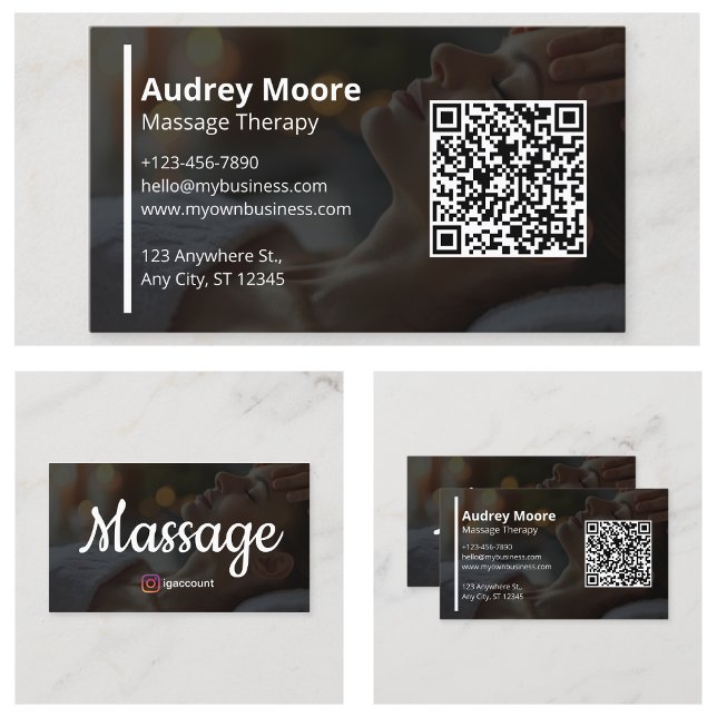 Cartão De Visita Terapia de Massagem Terapista Mãos (Hands Therapist Massage Therapy Business Card
)