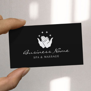Cartão De Visita Terapia Mãos Bem-Estar SPA Tratamento de Massagem