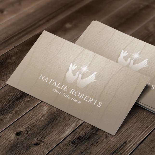 Cartão De Visita Terapia Mãos Bem-Estar Terapia de Massagem Spa Zen (Criador carregado)