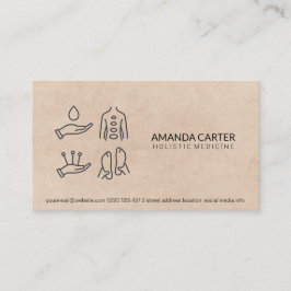 Cartão De Visita Terapista de Massagem | Acupuntura Medicina Holíst