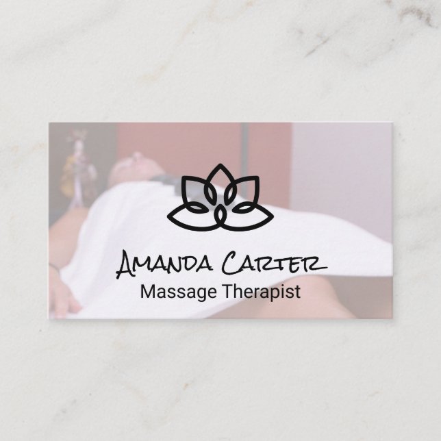 Cartão De Visita Terapista de Massagem | Spa (Frente)