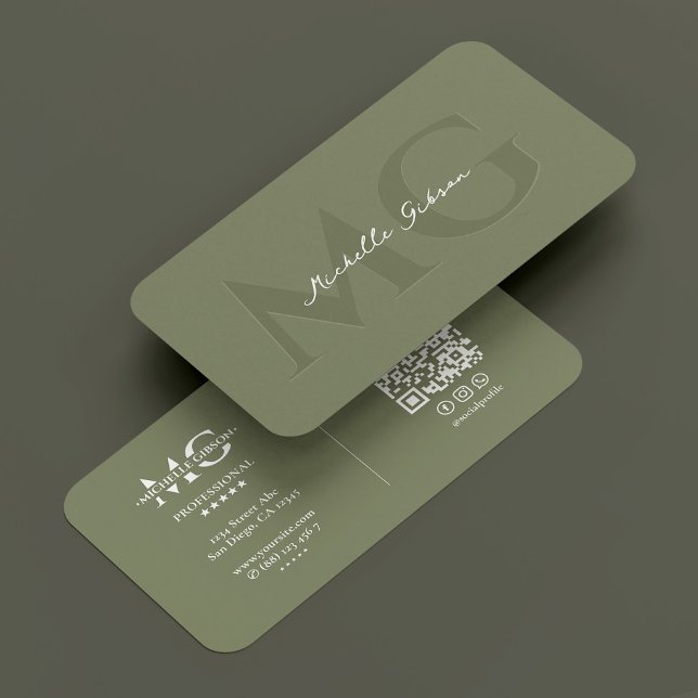 Cartão De Visita Terapista Pessoal Malhação Sage Moderno (Therapist Personal Trainer Fitness Sage Modern Business Card
)