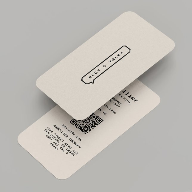 Cartão De Visita Terapista Psicólogo Retro Areia Moderna (Psychologist Therapist Retro Sand Modern Business Card
)