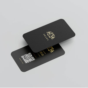 Cartão De Visita Terapista Spa Lotus Healing Massage Código QR Busi