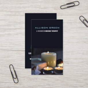 Cartão De Visita TERMAS do salão de beleza do terapeuta da massage