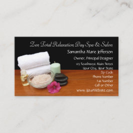 Cartão De Visita Termas/preto/cor da cena salão de beleza da