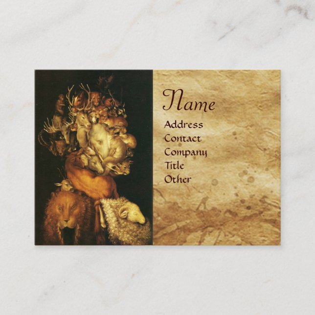 CARTÃO DE VISITA TERRA / ALEGÓRIA COM ANIMAIS SELVAGENS (Frente)