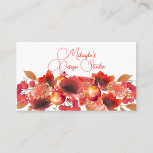 Cartão De Visita Terra Elegante de Frutas e Flores