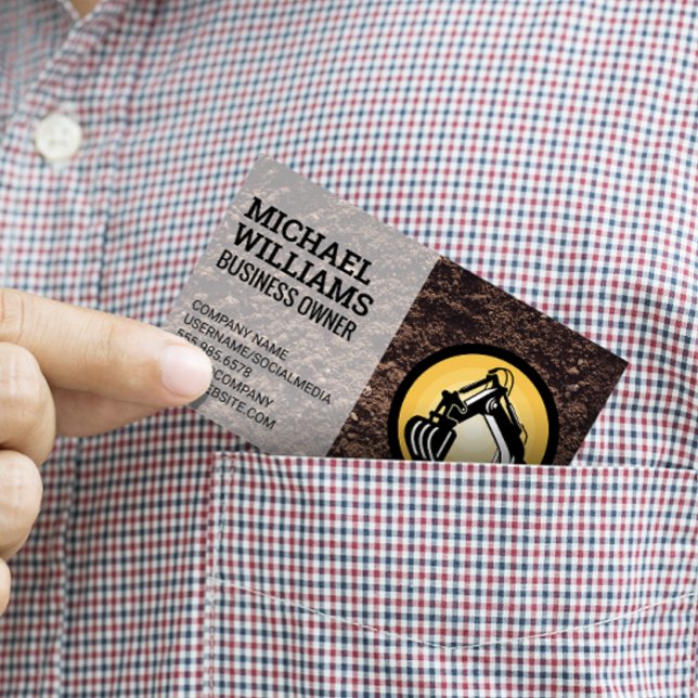 Cartão De Visita Terra Mover | Veículo de construção (Criador carregado)