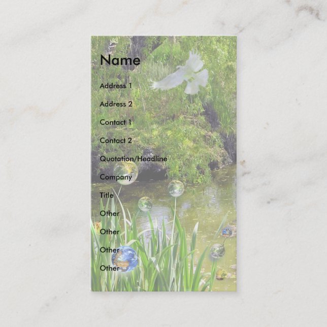 Cartão De Visita Terra reciclagem! (Frente)