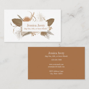 Cartão De Visita Terracotta Boho Tropical