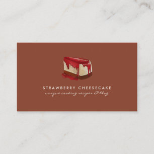 Cartão De Visita Terracotta Cheesecake Strawberry Paery