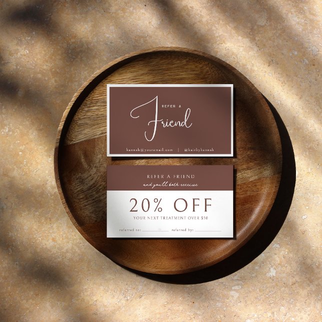 Cartão De Visita Terracotta | Consulta minimalista elegante moderna (Criador carregado)