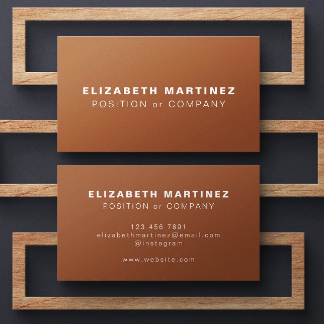 Cartão De Visita Terracotta Moderna Personalidade Profissional Mini (Criador carregado)