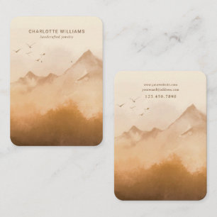 Cartão De Visita Terracotta Mountain Custom Jewelry Card