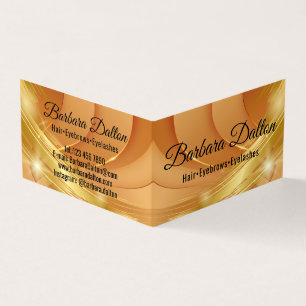 Cartão De Visita Terracotta Ocher Beige Dourado