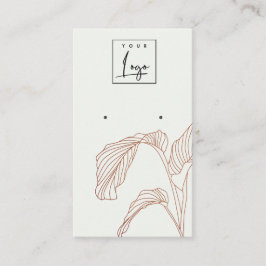 Cartão De Visita Terracotta Palm Deixa Um Esboço De Arranjo