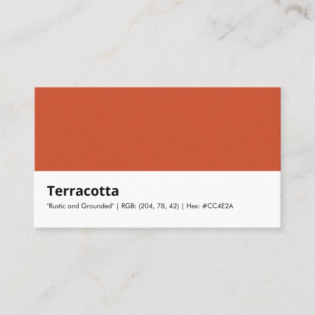 Cartão De Visita Terracotta | "Rustic and Grounded" (Frente)