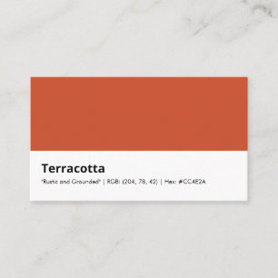 Cartão De Visita Terracotta "Rústico e Conectado"