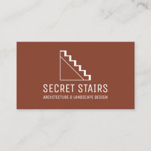 Cartão De Visita Terracotta Steps Arquiteto Escadas Triangulares Es