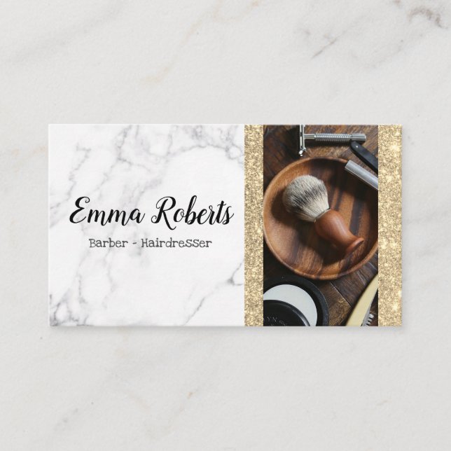 Cartão De Visita Tesoura Compra Cabelo Cursor Salão Barber Compro (Frente)