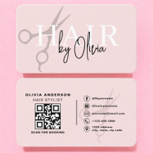 Tesoura de Cabelereiro Rosa Bege Código QR 