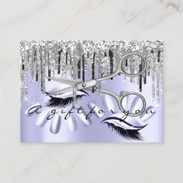 Cartão De Visita Tesoura de Prata Nail Silver do Cabelo do Certific