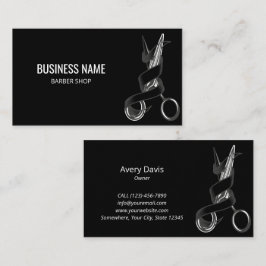 Cartão De Visita Tesoura Hair Stylist Personalizada para Barber Pre
