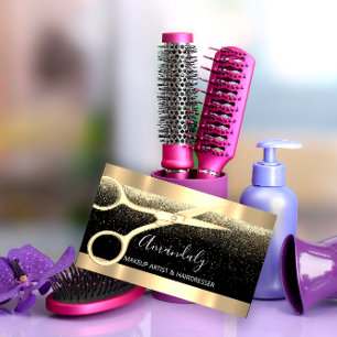 Cartão De Visita Tesoura moderna do cabeleireiro Coiffeur Confetti