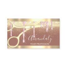 Tesoura moderna do cabeleireiro Drives Rosa Dourad