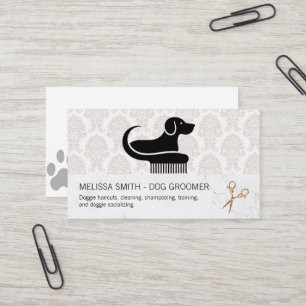 Cartão De Visita Tesoura para Pet   Cuidado Animal