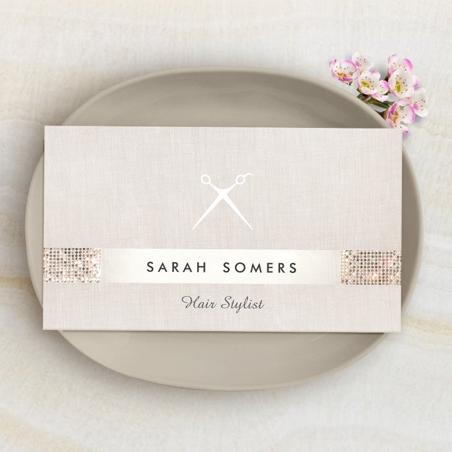 Cartão De Visita Tesoura Unificada de Estilos de Cabelo Moderno (Criador carregado)