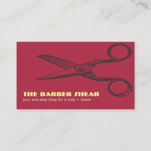 Cartão De Visita Tesouras Bizcard do vermelho & do preto