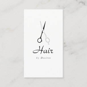 Cartão de visita - tesouras simplistas do