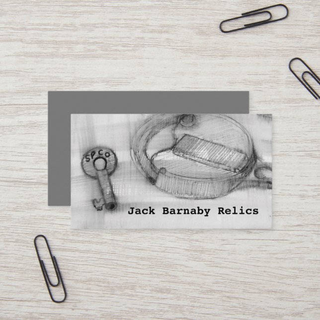 Cartão De Visita Tesouro da chave de bloqueio de ferrovia detectora (Frente/Verso In Situ)