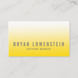 Cartão De Visita Teste padrão amarelo brilhante simples de Ombre