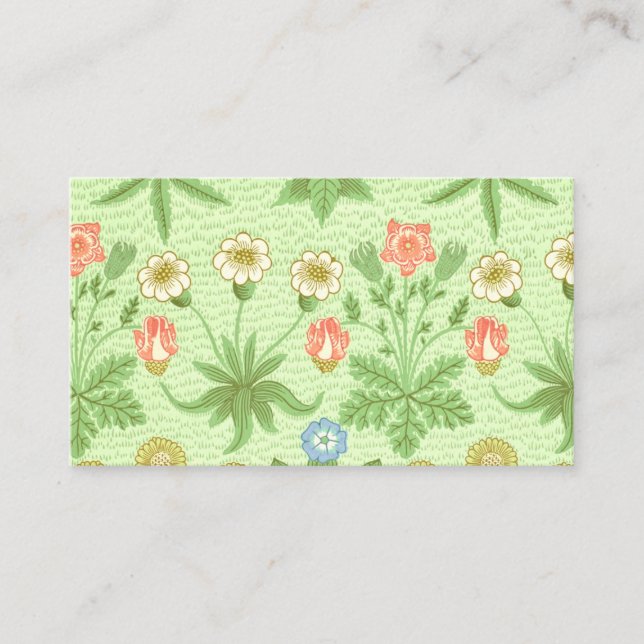 Cartão De Visita Teste padrão da margarida de William Morris (Frente)