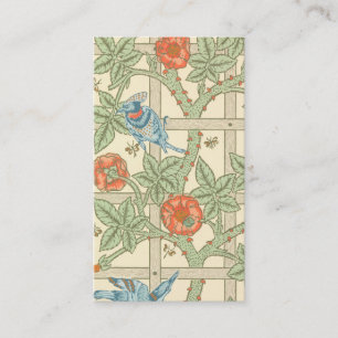 Cartão De Visita Teste padrão da treliça de William Morris