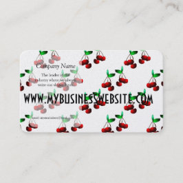Cartão De Visita Teste padrão das cerejas