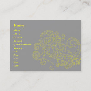 Cartão De Visita Teste padrão floral amarelo - carnudo