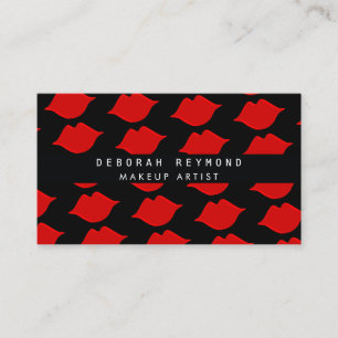 Cartão De Visita teste padrão gráfico da composição vermelha da