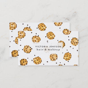 Cartão De Visita Teste padrão moderno da aguarela dos biscoitos dos