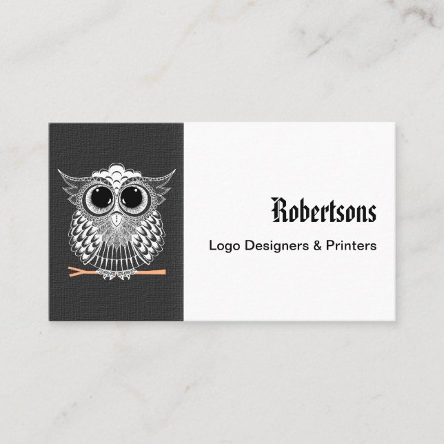 Cartão De Visita Teste padrão sábio bonito do Henna do Doodle da (Frente)