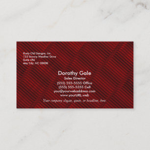 Cartão De Visita Teste padrão vermelho e preto do rubi