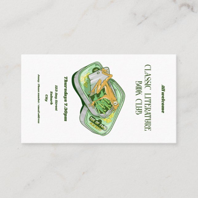 Cartão De Visita Testemunhas do Clube do Livro Shakespeare Macbeth (Frente)